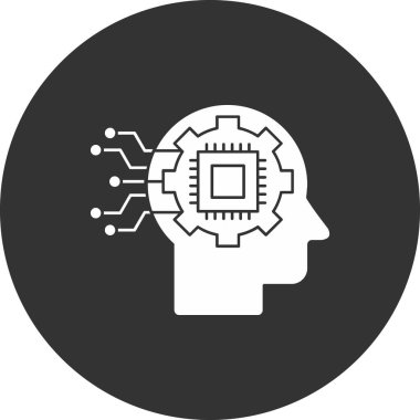 Beyin. Web simgesi basit tasarım