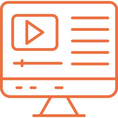 video. Web simgesi basit illüstrasyon