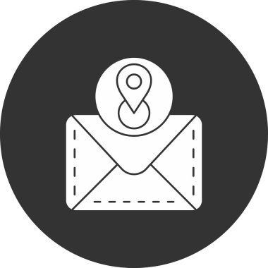 posta zarfı simgesi, vektör illüstrasyonu