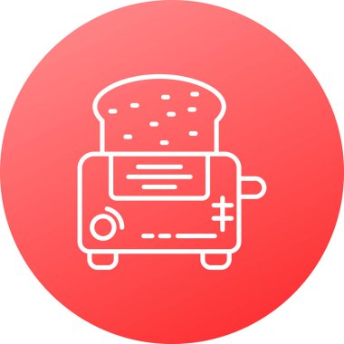 tost makinesi simgesi, vektör illüstrasyonu