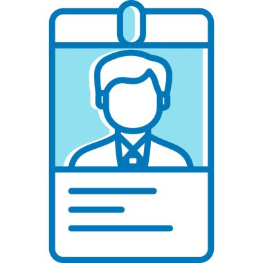 kimlik kartı vektör simgesi