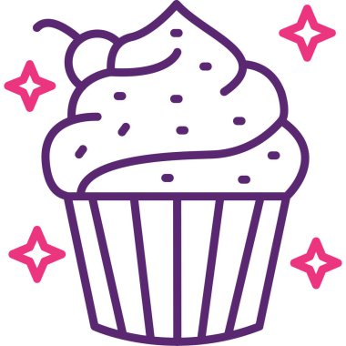 Tatlı tatlı ikonu ana hatlarıyla