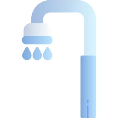 Duş. Web simgesi basit illüstrasyon