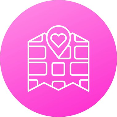 Bir kalp simgesinin vektör illüstrasyonu