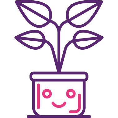 Bitki. Web simgesi basit illüstrasyon