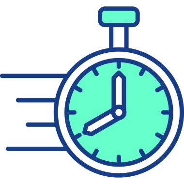 Saat simgesi vektör illüstrasyonu