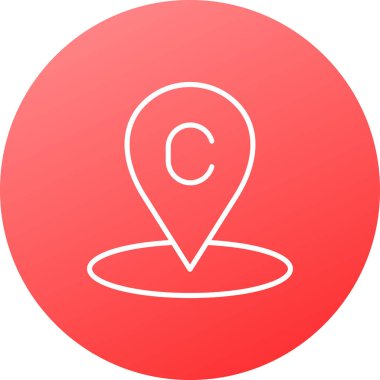 modada izole edilmiş arkaplanda konum iğnesi simgesi