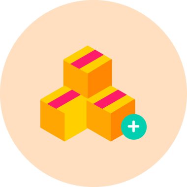 Küp simgesinin vektör illüstrasyonu