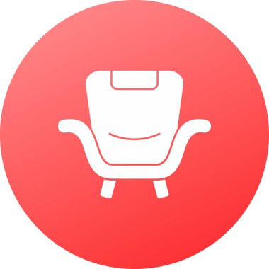Koltuk ikonu vektörü. vektör illüstrasyonu