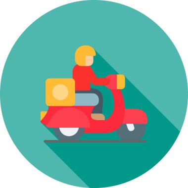 motosiklet simgesi vektör illüstrasyonu