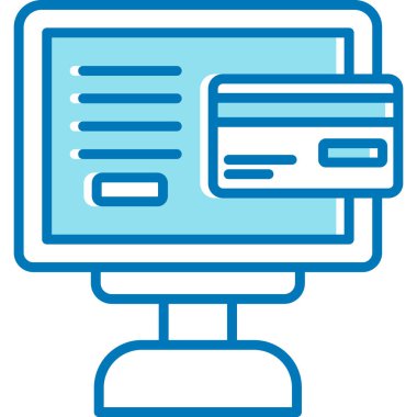 Bilgisayar ekranı izleyici simgesi - taslak biçimi