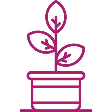 Bitki. Web simgesi basit illüstrasyon