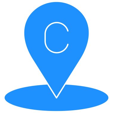 Harita konum belirleyici simgesi - taslak biçimi