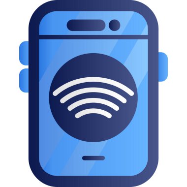 Kablosuz. Web simgesi basit illüstrasyon