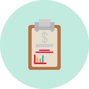 iş finansmanı düz vektör simgesi
