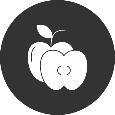 elma simgesi, vektör illüstrasyonu basit tasarım