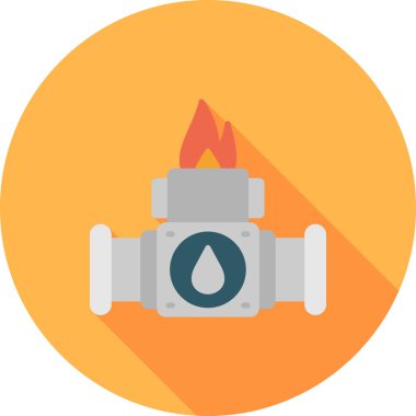 Yağ gazı ikonu düz stil