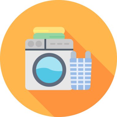 Çamaşırhane makine vektör simgesi