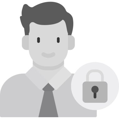 İş adamı düz simgesi, vektör illüstrasyonu