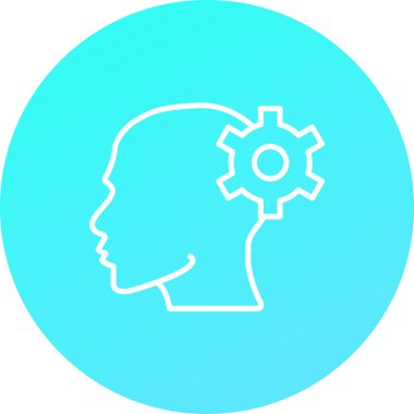 vektör beyin ağı simgesi