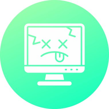 Bir bilgisayar simgesinin vektör illüstrasyonu