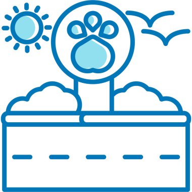 Dolu klima iklimi simgesi - ana hatlı biçim