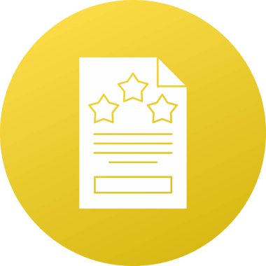 Yıldız simgesine sahip rozet, vektörün düz tasarımı