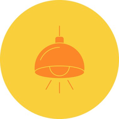 Çizgi film lambası simgesinin vektör çizimi