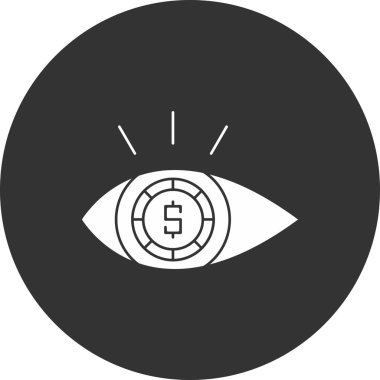 Moda stili izole edilmiş arkaplanda göz simgesi