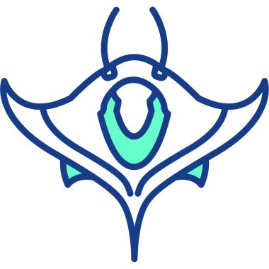 Mavi takım elbiseli bir adamın çizgi film karakterinin vektör çizimi