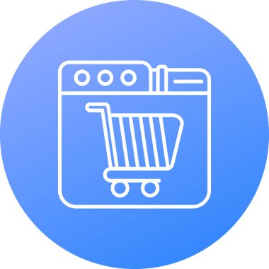 Sepet ikonu vektör illüstrasyonu