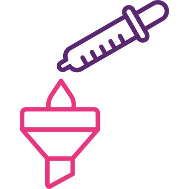 Şırınga ve iğne simgesi, basit tasarım