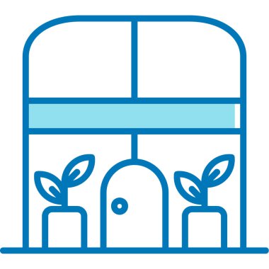 Bina. Web simgesi basit illüstrasyon