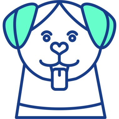 Köpek. Web simgesi basit illüstrasyon