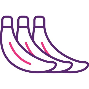 Parmak arası terlik simgesinin vektör illüstrasyonu