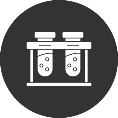 Test tüpleri web simgesi, vektör çizim