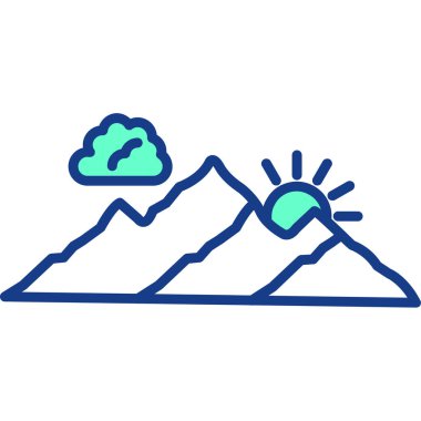 dağ ikonu vektör illüstrasyonu