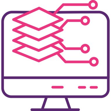 Veri. Web simgesi basit illüstrasyon
