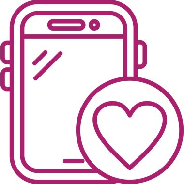 Cep telefonu simgesi, vektör illüstrasyonu