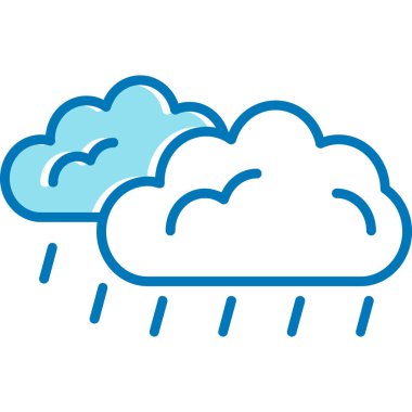 yağmur ikonu vektör illüstrasyonu