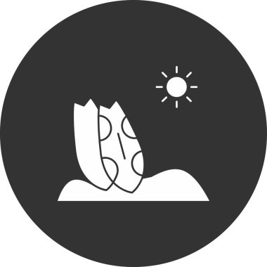 Bir ağaç simgesinin vektör illüstrasyonu