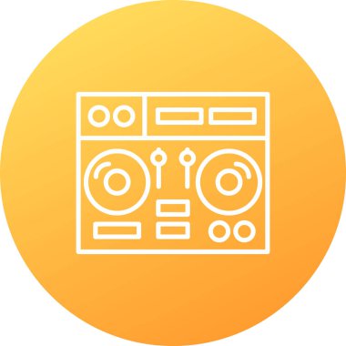 Dj simge vektör çizim