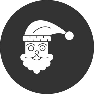 Moda stili izole edilmiş arka planda Noel Baba simgesi