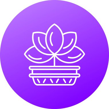 Bir çiçek simgesinin vektör illüstrasyonu