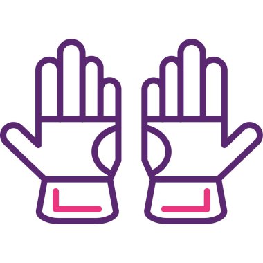 eldiven simgesi vektör illüstrasyonu