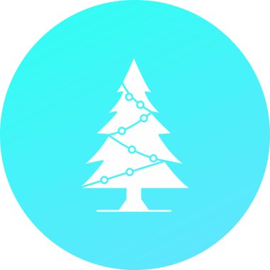 Noel ağacı ikonu. Basit resimleme