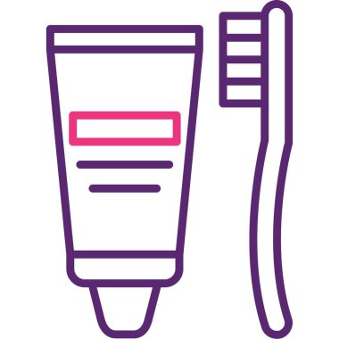 Fırça simgesi vektör illüstrasyonu