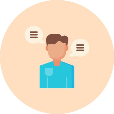 Bir kahve köpüğüyle insanın vektör çizimi.