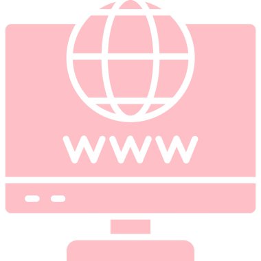 Ağ simgesi. İnternet tarayıcısının basit illüstrasyonu