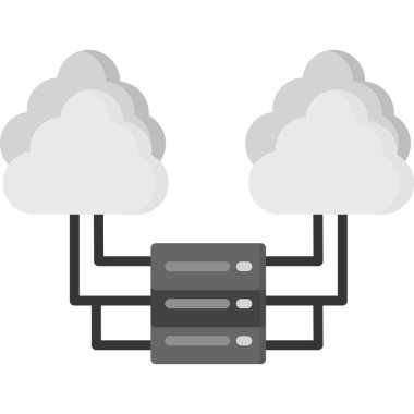 bulut bilgi işlem tasarım beyaz zemin, vektör çizim